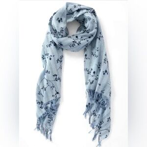 NWT J.Jill ~ NEW Very Pretty Spring Blooms Striped Scarf